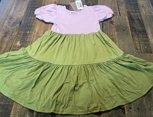 Dot Dot Smile size 5/6 girls color block Tier dress new - Bild 1 von 3