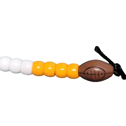 Football Schlüsselanhänger blau weiß orange NFL NCAA Sport Fan Mama Papa Eltern Geschenk OOAK - Bild 2 von 4