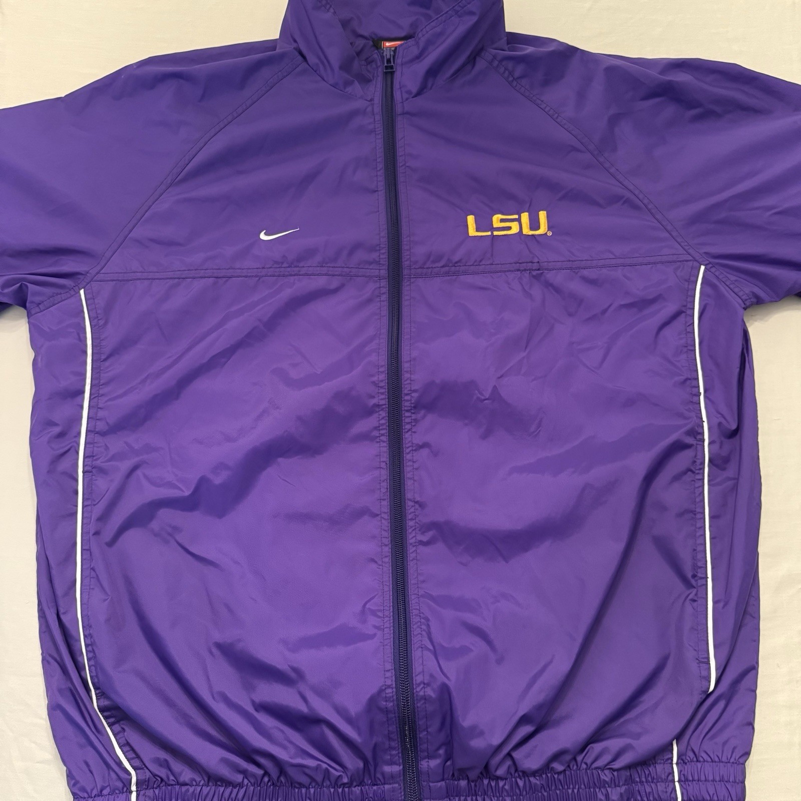 Nike Team LSU Tigers Jacket Men's Purple Full Zip Jacket Sz L