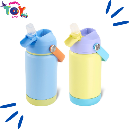 Botella de agua para niños de 12 oz, botella de agua aislada de acero inoxidable para niños - Imagen 13 de 136