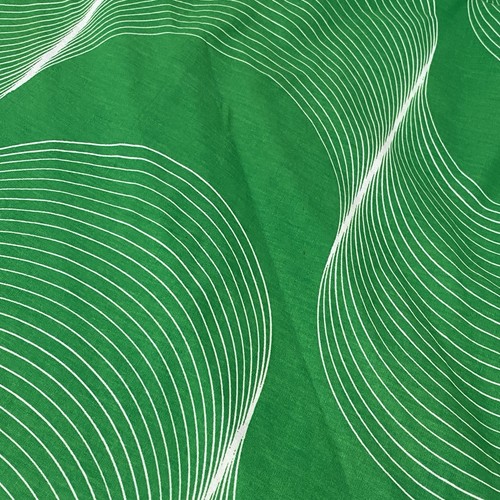 Vtg Fenno Sport Wrap Skirt Womens 8 Green Cotton Op Art 60's 70's Maxi Finland - Picture 10 of 16