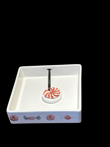 Rae Dunn Peppermint Candy Ceramic Napkin Holder 212 Christmas Holiday Decor - Picture 2 of 8