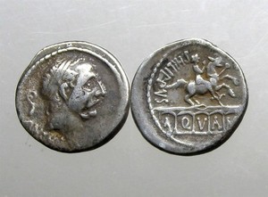 MARCIA 28 SILVER DENARIUS____Roman Republic____STEPBROTHER OF OCTAVIAN/AUGUSTUS