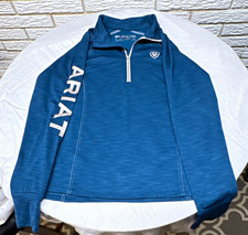 Ariat AriatTEK Cold Series Blue 1/4 Zip Mock Neck Pullover Womens L
