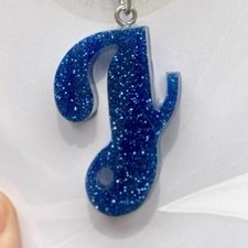   Dark Blue Glittery Letter Keychains   Available in all letters 
