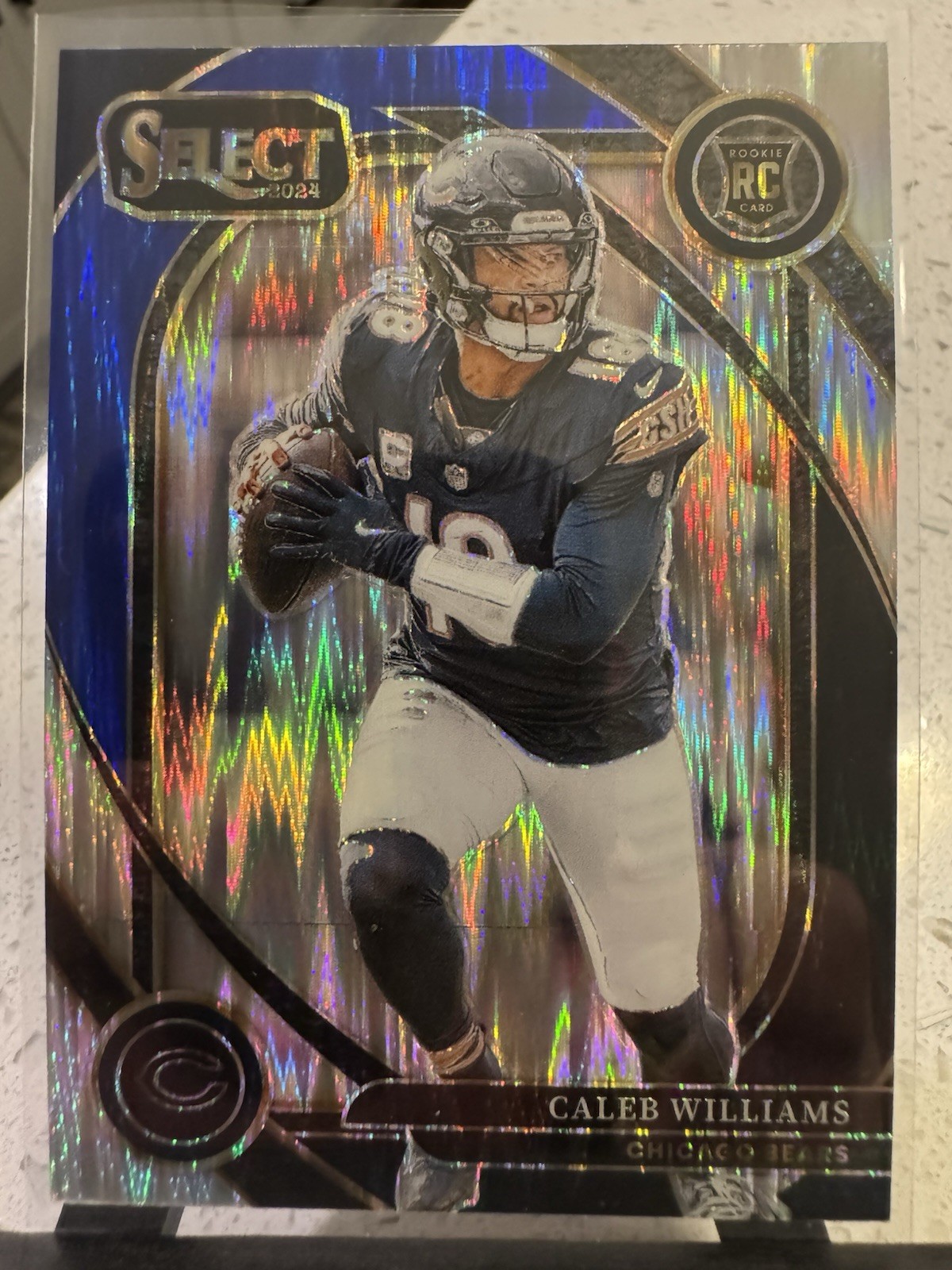 2024 panini select #216 Caleb Williams Black & Blue Shock Prizm