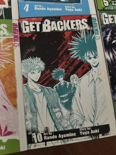 GET BACKERS Manga 1-8, 10, 12 Tokyo Pop Anime Yuya Aoki Randi Ayamine Lotto Set - Foto 18 di 22
