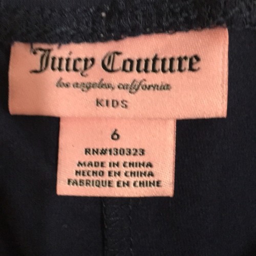 NWT Juicy Couture Navy Blue Logo Name & Heart Print Leggings Girl’s size 6 - Picture 5 of 6