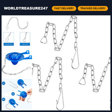 Stainless Steel Toilet Flapper Chain Replacement - 3/6 Pcs, Durable Rust-Resis