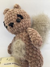 Unique Crochet 1 Of A Kind Handmade Plushie Stuffed Animal Squirrel Doll Toy