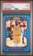 2021 Panini Prizm #91 Lebron James Nba 75th Prizm PSA 9