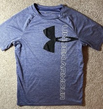 Under Armour Boys' Tech Split Logo Hybrid T-Shirt YLG