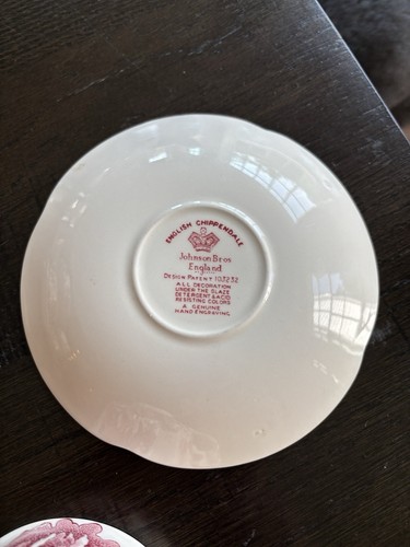Johnson Brothers English Chippendale Red Pink Cup & Saucer - Picture 5 of 5
