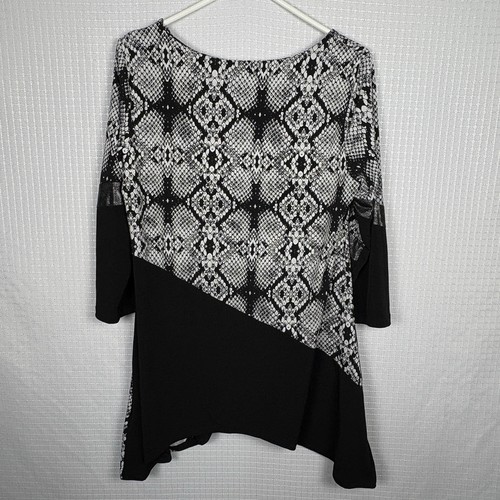 Style & Co Asymmetrisches Top Damen Medium Schlange Metallic leicht fließend Swing - Bild 2 von 8