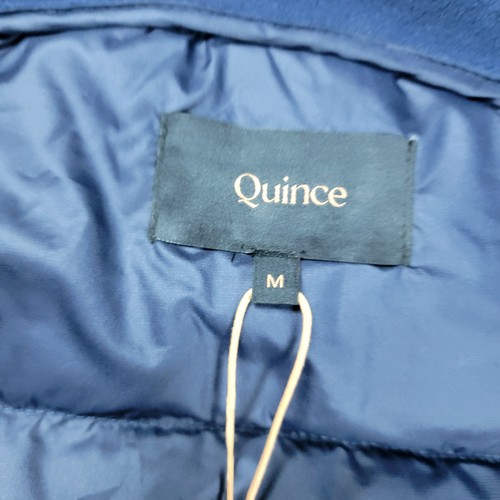 Quitte Puffer Jacke Damen mittelblau leichte Daunen packbar lang Gorpcore - Bild 9 von 17