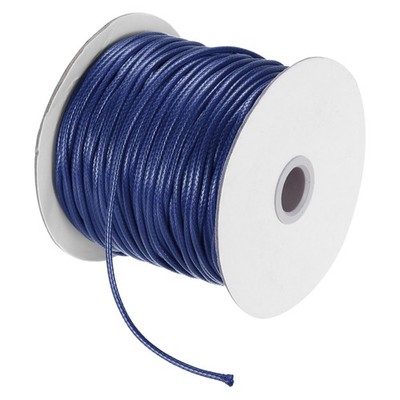 Navy Blue 2.5mm Waxed Cord 87 Yard Wax Bead Thread String for Jewelry Making