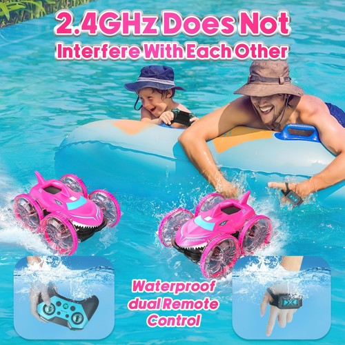 AYIQUTY Amphibious Remote Control Cars, Waterproof RC Stunt Car with Gesture - 第 5/5 張圖片