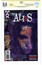 Alias #1 CBCS 9.4 Witnessed Sig Mack/Bendis/Colter 2001 25-1B51252-001