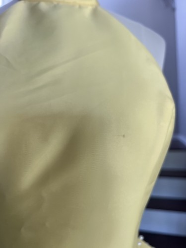 Sherri hill Yellow Pearl And Diamond High Neck Prom Dress - Picture 15 of 23