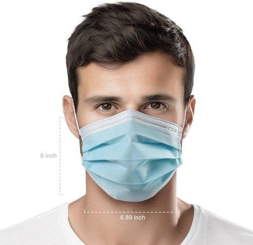 CSD Colo 30 Piezas Mascarillas Faciales Desechables Púrpura, 3 Capas Mascarilla para Adultos con Oreja Elástica - Imagen 9 de 9