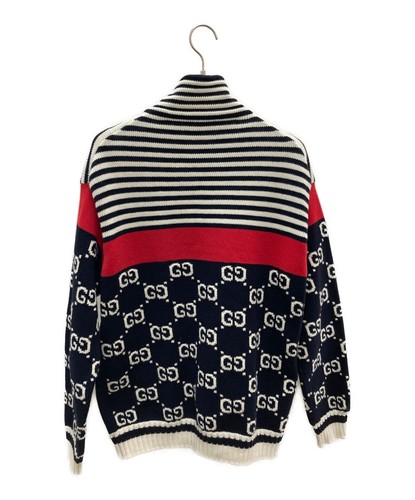Authentic GUCCI Zip Up Type Cardigan Long Sleeve GG Pattern Casual 545701 - Picture 2 of 24