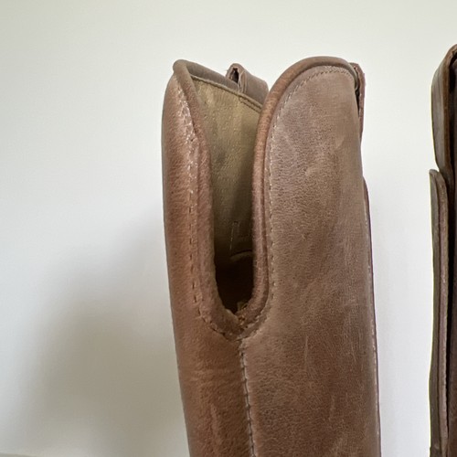 Frye Paige Women Boot 9.5 B Tan Distressed Leather Tall Riding Boot 77534 - Picture 11 of 18