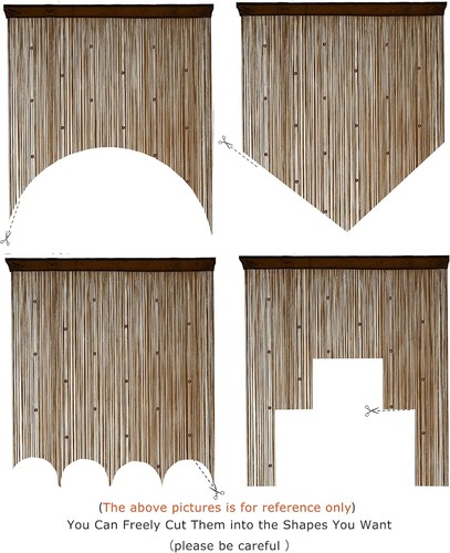 YaoYue Beaded Curtain Door String 39W x 79"L (Pack of 1), Coffee - Picture 5 of 8