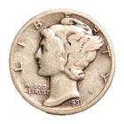 Better Date 1931 Mercury Silver Dime Nicely Circulated ~VG 90% Silver