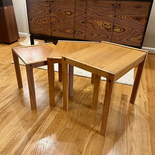 Mid-Century Danish Modern Teak Nesting Tables - Set of 3 - Picture 2 of 6
