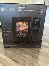 GE Profile Indoor Pellet 2.1 cubic foot 293-Sq. Inches Black Smart Electric Smok