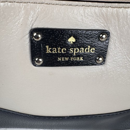 Kate Spade Hanna Berkeley Lane Crossbody Shoulder Handbag Purse Beige Black - Picture 2 of 16