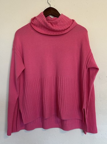 Derek Lam 10 Crosby 100% Kaschmir Rollkragen Pullover M Rosa Preppy Luxus Weich - Bild 1 von 9
