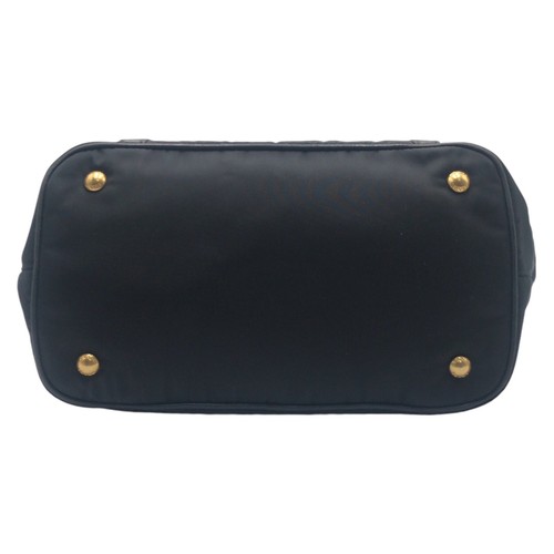 PRADA Tessuto Schultertasche Handtasche 2WAY schwarz gold Hardware Nylon/Leder - Bild 10 von 10