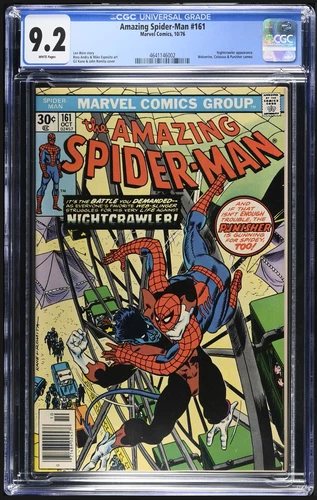AMAZING SPIDER-MAN #161 - cgc 9.2 - WHITE PAGES - X-Men - Marvel/1976