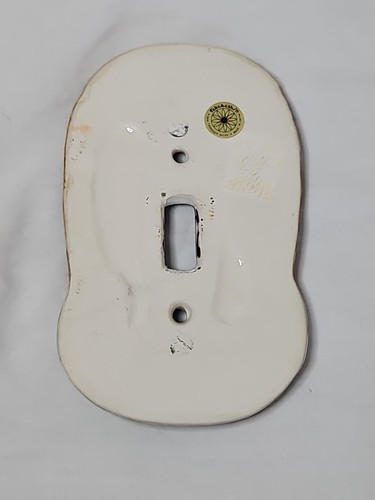 Vtg Takahashi Tuxedo Black Cat Light Switch Cover Ceramic Japan HAS WEAR READ - Picture 6 of 9