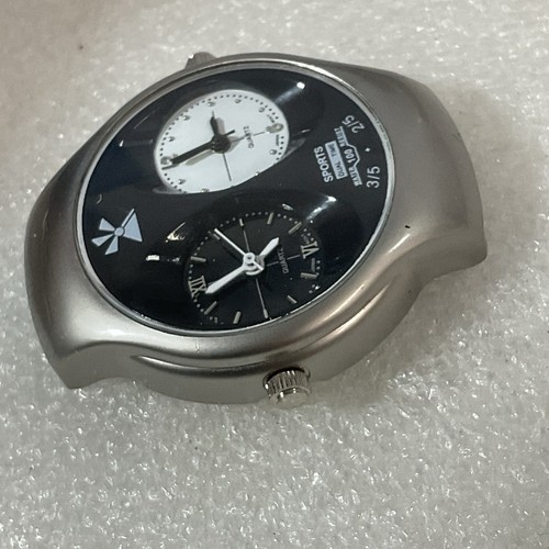 Dual Time Wristwatch Two Crowns In USA INC Alloy Case GnuFashion - Picture 3 of 20