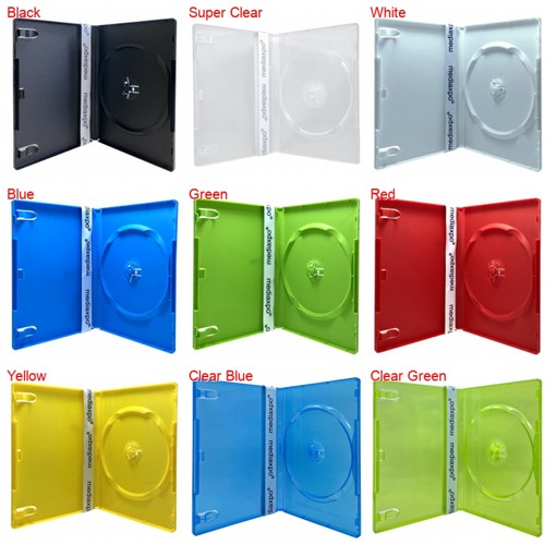 PREMIUM STANDARD Single DVD Cases 14MM (100% New Material) Lot - Afbeelding 1 van 39