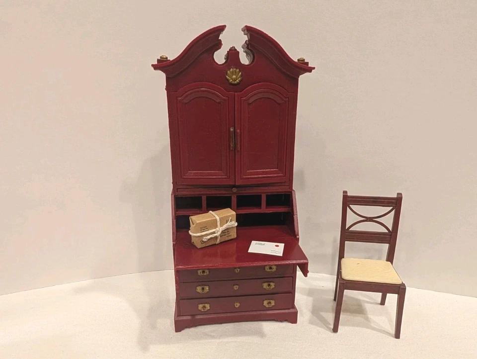 Vintage Marx Little Hostess SECRETARY DESK & GRANDFATHER CLOCK Dollhouse 1:16 - Image 3 of 4