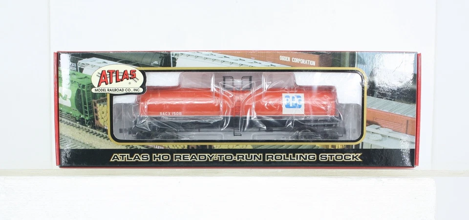 HO Scale Atlas 1557-1 PPG ACF 17,360 Gal. Tank Car SACX 1508 Excellent - Image 2 of 4