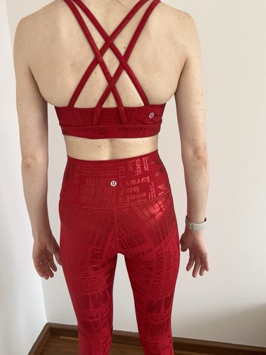 Lululemon 20YR Manifesto Red Set – Wunder Under High-Rise Tight 28" + Sports Bra - Bild 2 von 9