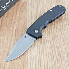 Demko Shark-Cub Folding Knife 2.63" AUS-10A Steel Clip Blade Black GRN Handle