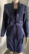 D J SUMMERS Vintage 90 s 2 pc Set SUIT Blazer Mini Skirt Career Office sz 6 P