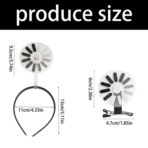 2pcs Plastic Hairpins Moving Symbols Headbands Perfect for Costume Event Teens - Picture 8 of 8