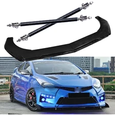 For Hyundai Elantra Front Bumper Lip Splitter Spoiler Glossy Black Body Kit
