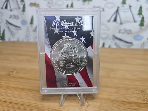 2002 American Silver Eagle Coin BU 1 Oz US $1 Dollar In USA Capsule - Picture 3 of 4