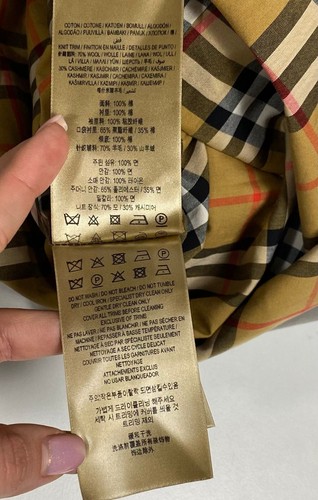 Trench donna Burberry lungo verde grigio doppiopetto taglia US2 - Foto 10 di 11