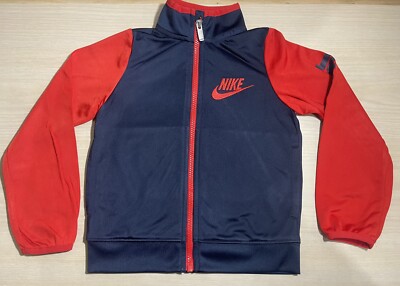 Kids Boys Nike Size XS 3-4Years Light Jacket Full Zip Activewear Navy Blue/Red