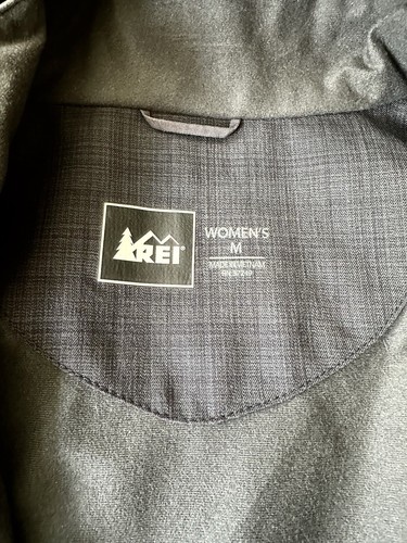 REI Women’s Hooded Waterproof Jacket Charcoal Size M - Picture 4 of 10