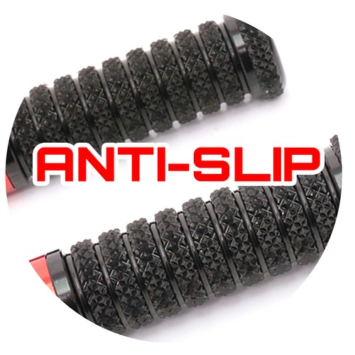 RRING Red Grip Rear Foot Pegs For DUCATI Monster 1200 S 14-16 17 18 19 20 21 - Picture 3 of 4