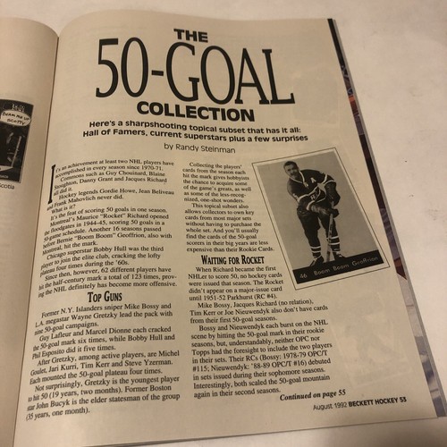 BECKETT HOCKEY MONTHLY #22, AUGUST 1992, PITTSBURGH PENGUINS Cover Photo! - Picture 8 of 9